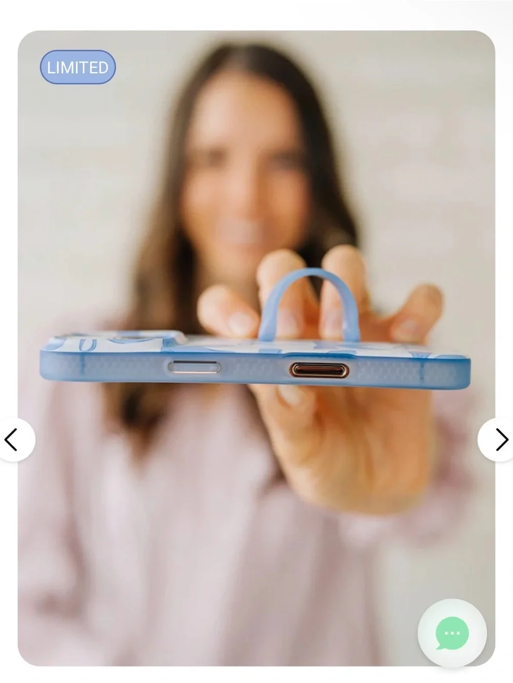 Loopy Case Light Blue Bow for IPhone 15.